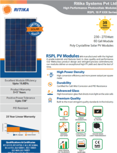 RSPL 18 P 60 Cells Series