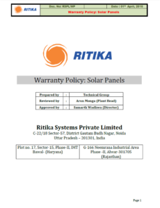 RSPL Warranty Policy